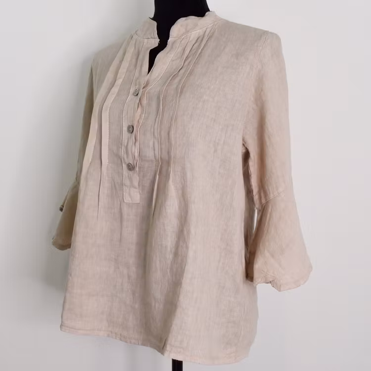 Linneblus Amy BEIGE - Camicia