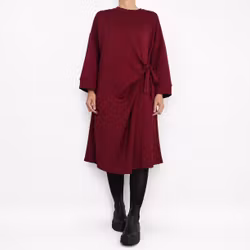 Klänning med Knyt Minna VINRÖD - Camicia