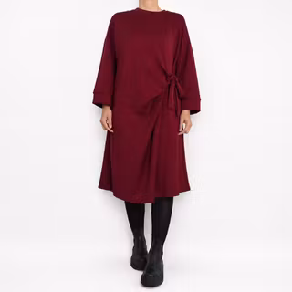 Klänning med Knyt Minna VINRÖD - Camicia