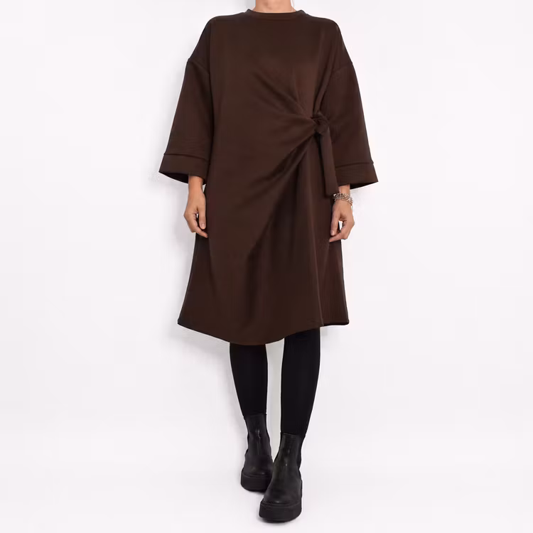Klänning med Knyt Minna BRUN - Camicia