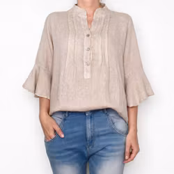 Linneblus Amy BEIGE - Camicia