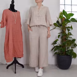 Linneblus Amy BEIGE - Camicia