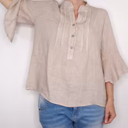 Linneblus Amy BEIGE - Camicia