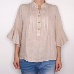 Linneblus Amy BEIGE - Camicia