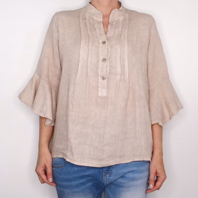 Linneblus Amy BEIGE - Camicia