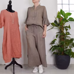 Linneblus Amy TAUPE - Camicia