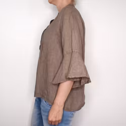 Linneblus Amy TAUPE - Camicia