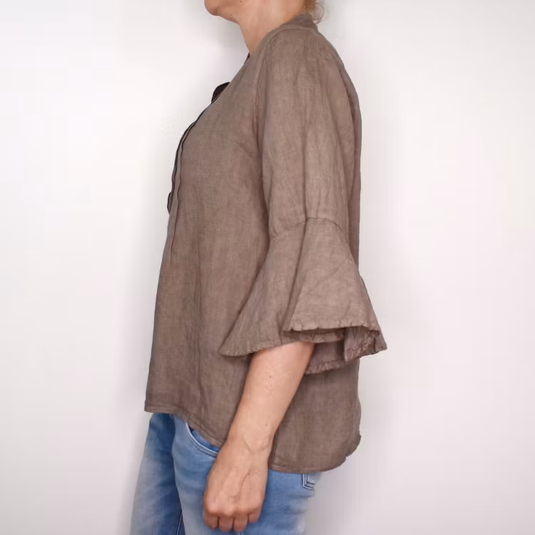 Linneblus Amy TAUPE - Camicia