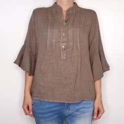 Linneblus Amy TAUPE - Camicia