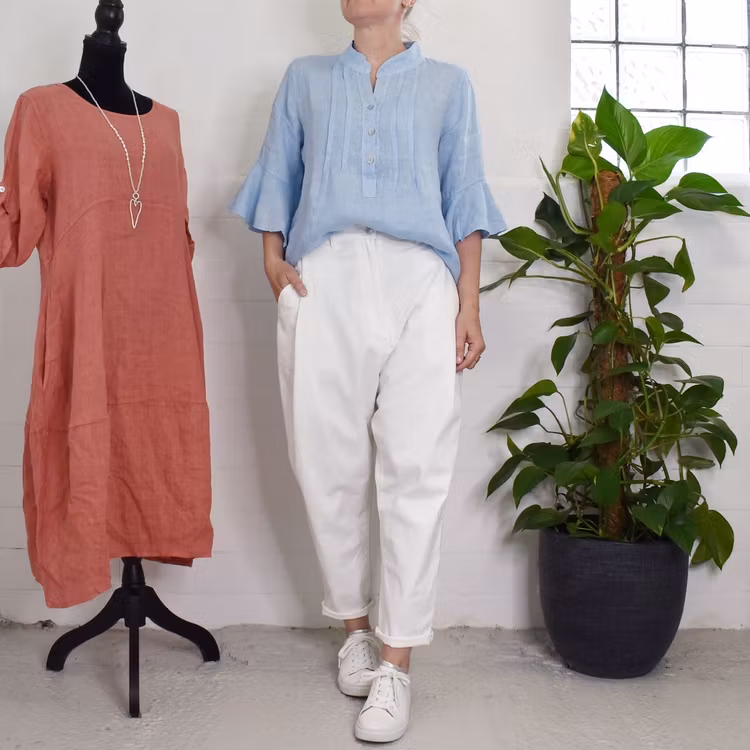 Linneblus Amy LJUSBLÅ - Camicia