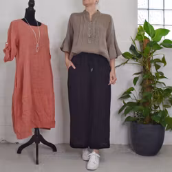 Linnebyxa Nelly SVART - Camicia