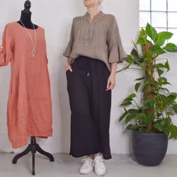 Linnebyxa Nelly SVART - Camicia