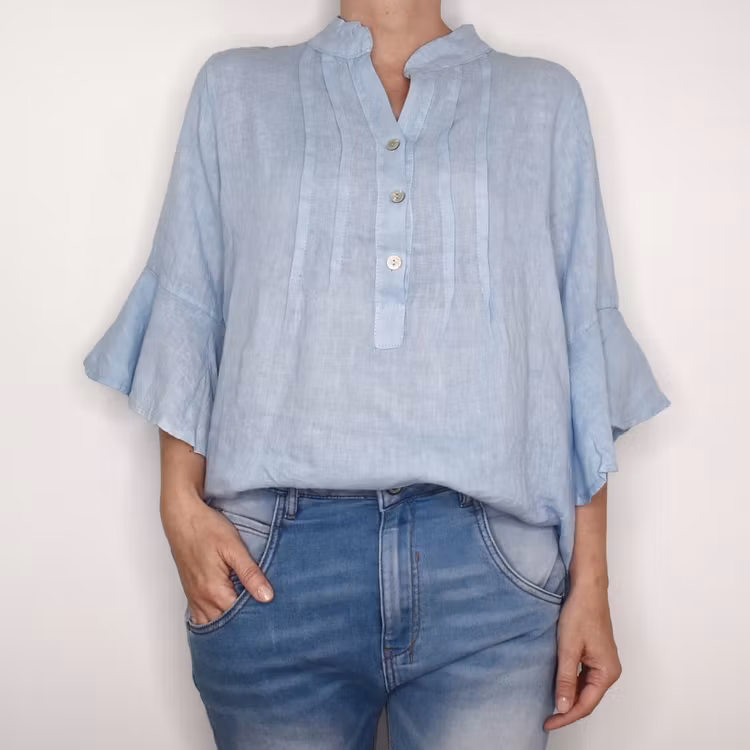 Linneblus Amy LJUSBLÅ - Camicia