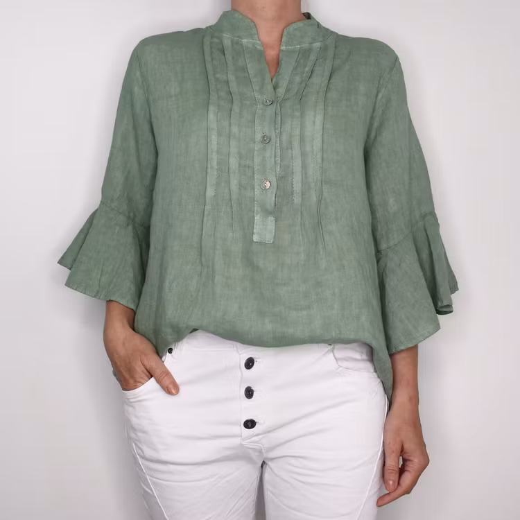 Linneblus Amy AVOKADO - Camicia