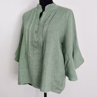 Linneblus Amy AVOKADO - Camicia