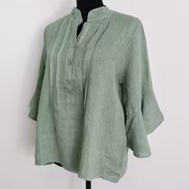 Linneblus Amy AVOKADO - Camicia