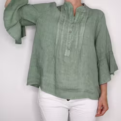 Linneblus Amy AVOKADO - Camicia