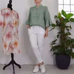 Linneblus Amy AVOKADO - Camicia