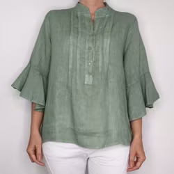 Linneblus Amy AVOKADO - Camicia