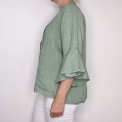 Linneblus Amy AVOKADO - Camicia