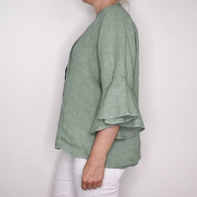 Linneblus Amy AVOKADO - Camicia