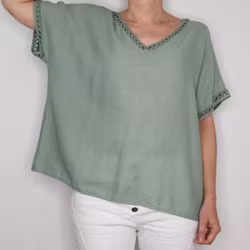 Topp Linnemix Hedda AVOKADO - Camicia