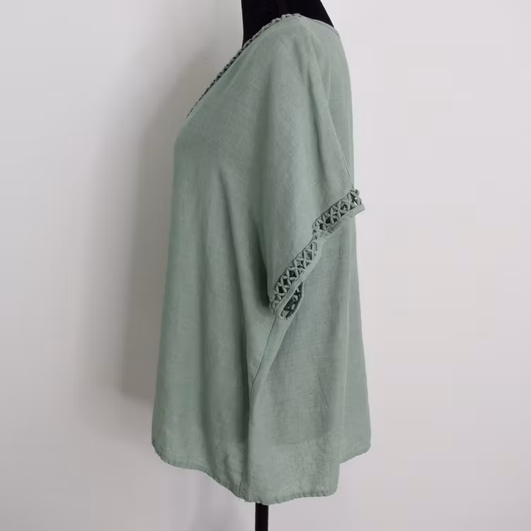 Topp Linnemix Hedda AVOKADO - Camicia