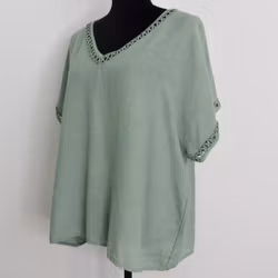 Topp Linnemix Hedda AVOKADO - Camicia
