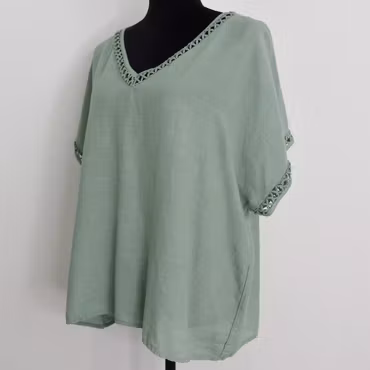 Topp Linnemix Hedda AVOKADO - Camicia