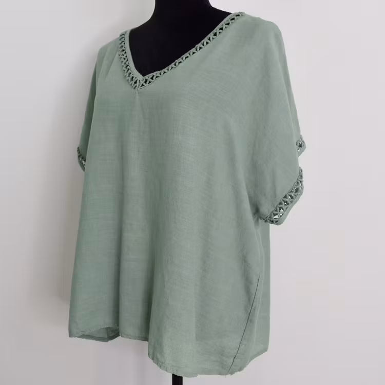 Topp Linnemix Hedda AVOKADO - Camicia