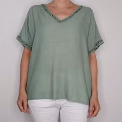 Topp Linnemix Hedda AVOKADO - Camicia