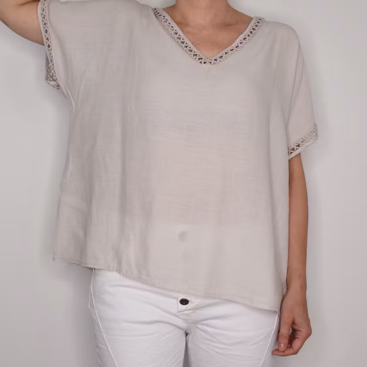 Topp Linnemix Hedda BEIGE - Camicia