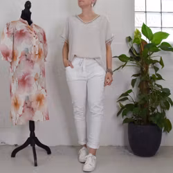 Topp Linnemix Hedda BEIGE - Camicia