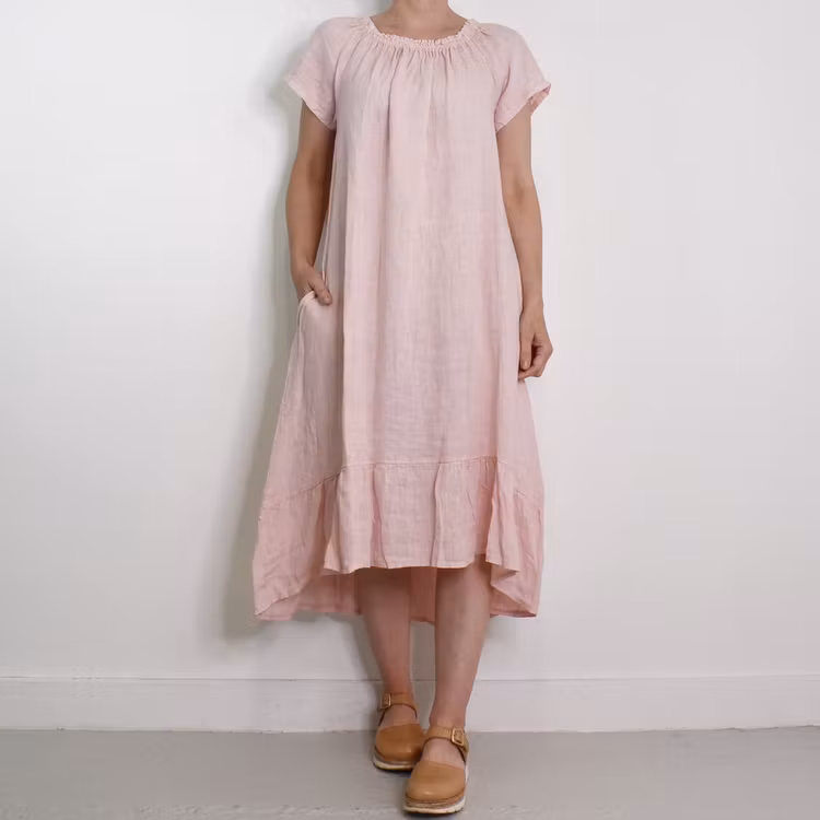 Linneklänning Volang ROSE