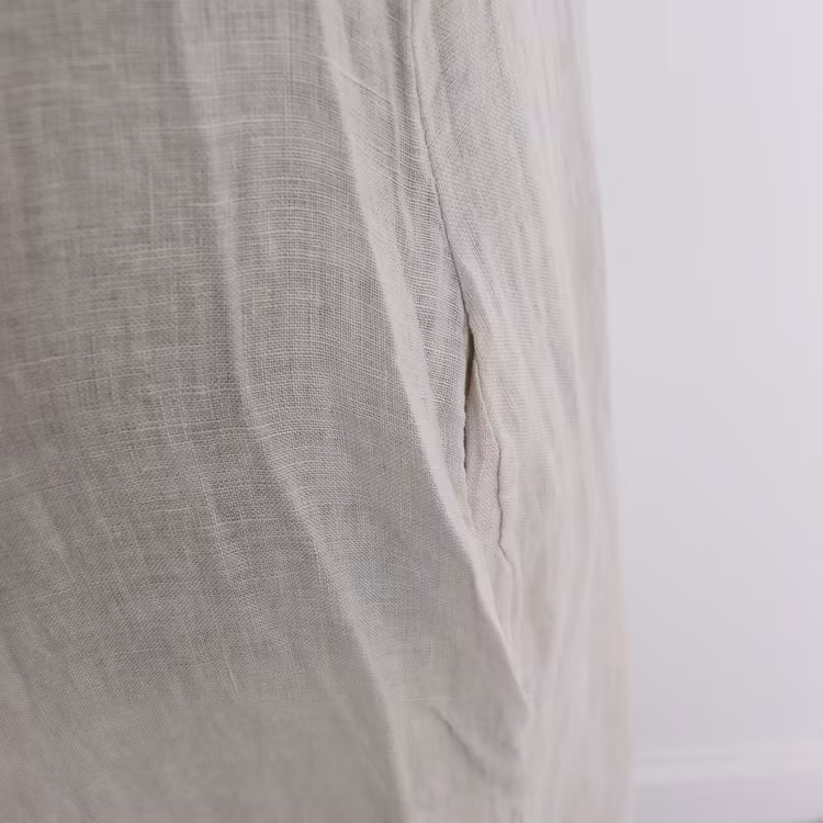 Linneklänning Volang BEIGE