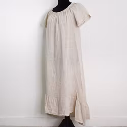Linneklänning Volang BEIGE