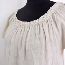 Linneklänning Volang BEIGE