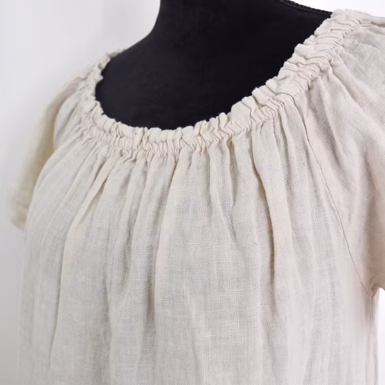 Linneklänning Volang BEIGE