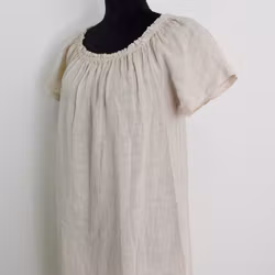 Linneklänning Volang BEIGE