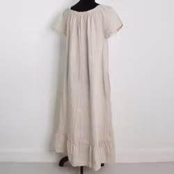 Linneklänning Volang BEIGE