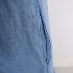 Linneklänning Volang JEANSBLÅ