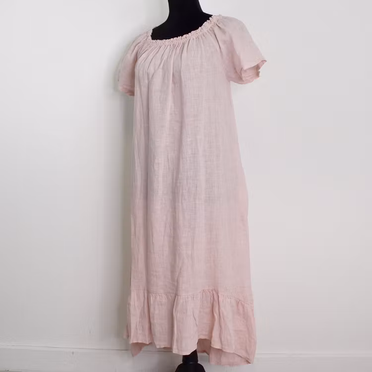 Linneklänning Volang ROSE