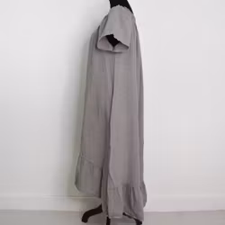 Linneklänning Volang TAUPE