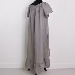 Linneklänning Volang TAUPE