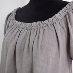 Linneklänning Volang TAUPE