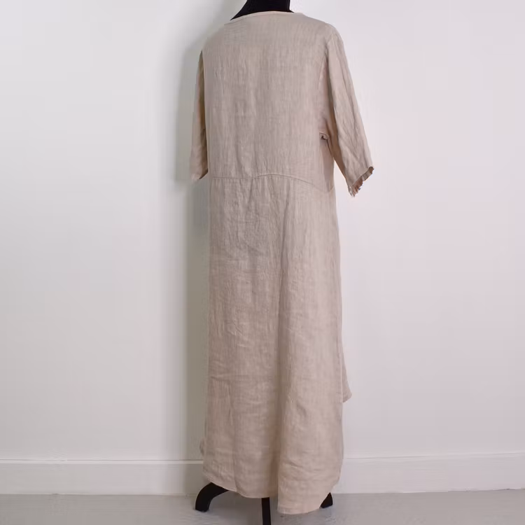 Linneklänning Cajsa BEIGE - Camicia