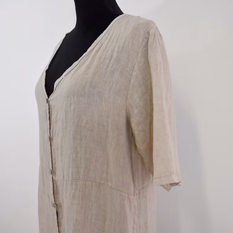 Linneklänning Cajsa BEIGE - Camicia