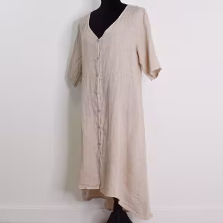 Linneklänning Cajsa BEIGE - Camicia