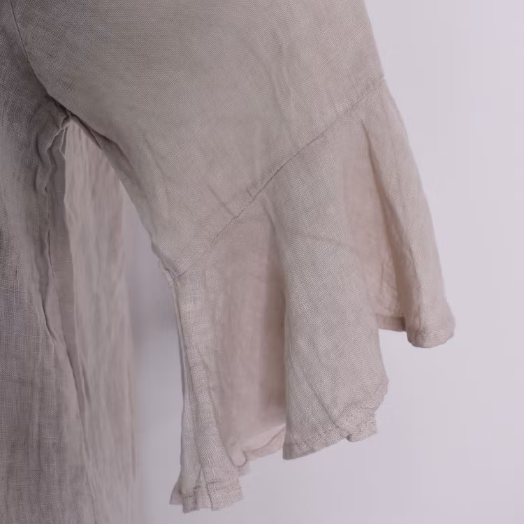 Linneklänning Idun BEIGE - CAMICIA