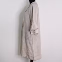 Linneklänning Idun BEIGE - CAMICIA